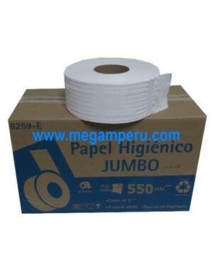 Papel Higienico Ariess Jumbo Blanco 550 mts Cj x 12 Rollos