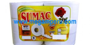 Papel Higiénico Sumac Blanco 200 mts x 6 Rollos