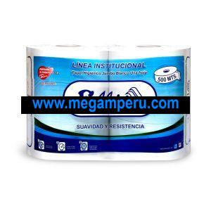 Papel Higiénico Jumbo Ellia 500 Mts pqt 6 Rollos