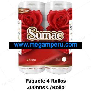 Papel Toalla Sumac Jumbo 200 mts x 4 rollos