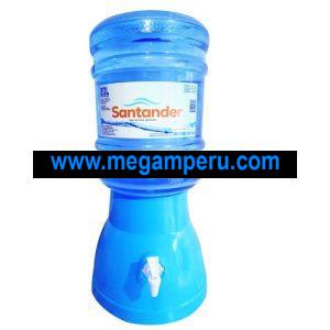 Dispensador de Agua Celeste + Bidon de Agua Santander 20 Litros