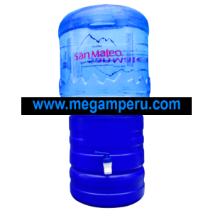 Dispensador de agua azul+ Bidón de agua mineral San Mateo 21 litros